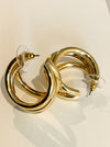 Gold Three Ring HuggiesFeaturing three separate and beautifully crafted gold rings on a huggable hoop, these Gold Three Ring Huggies earrings are perfect for adding a lasting sparkle to any look. Crafted to perfection, these earrings are great for any occ